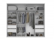 Guarda Roupa Armario Roupeiro Dalla Costa TW103E Espelhado 02 Portas 2.67 m